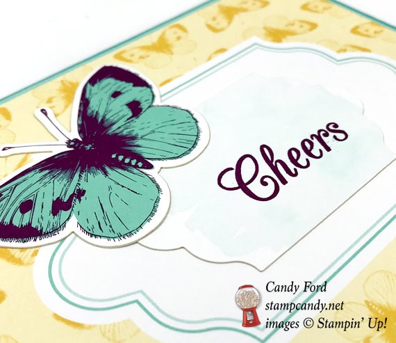 Stampin' Up! Time For Tea stamp set and Room For Tea Memories & More card pack were used to maket this handmade card by Candy Ford of Stamp Candy #stampcandy