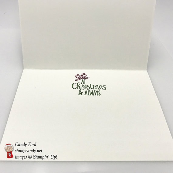 holiday card made with Dashing Along DSP, Ready for Christmas stamp set and Christmas Staircase Thinlits Dies by stampin' Up! #stampcandy