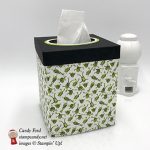 tissue box cover made with Toil & Trouble DSP by Stampin' Up! #stampcandy