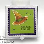 Toil & Trouble Mini Pizza Box Halloween Treat, Cauldron Bubble bundle, Layering Squares Framelits Dies, Stampin' Up! #stampcandy