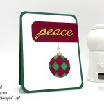 Stampin' Up! Great Joy Christmas Peace handmade card with gold shimmer paint by Candy Ford of Stamp Candy