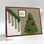 Halloween Christmas party invitation card, In the Woods and Christmas Staircase die sets, Stampin' Up! #stampcandy