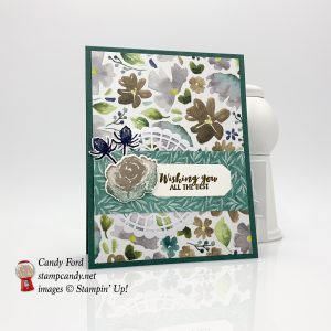 First Frost, Frosted Floral, Frosted Bouquet, Stampin' Up! handmade card, Wishing you all the best, #stampcandy