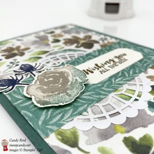 First Frost, Frosted Floral, Frosted Bouquet, Stampin' Up! handmade card, Wishing you all the best, #stampcandy
