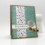 Congratulations card made with First Frost stamp set, Frosted Bouquet dies, Frosted Floral paper by Stampin' Up! #stampcandy
