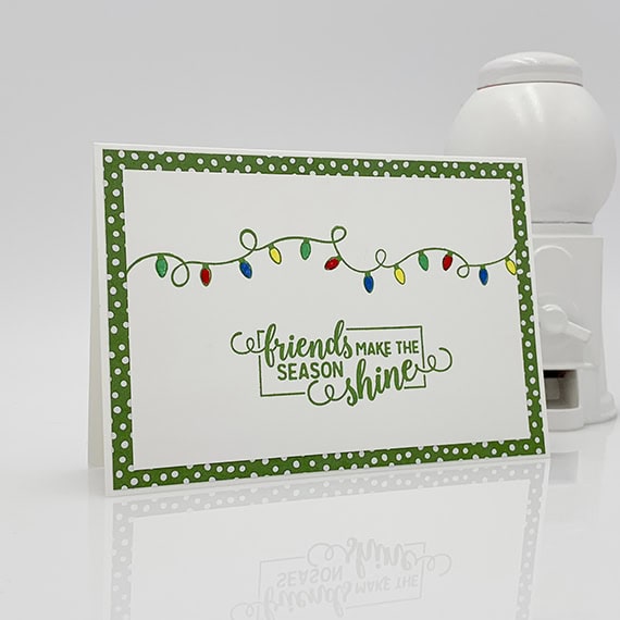 Christas season card made with Making Christmas Bright stamp set by Stampin' Up! #stampcandy