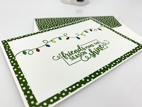 Christas season card made with Making Christmas Bright stamp set by Stampin' Up! #stampcandy