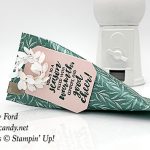 Stampin' Up! First Frost bundle Frosted Floral DSP handmade sour cream container gift wrap by Candy Ford of Stamp Candy