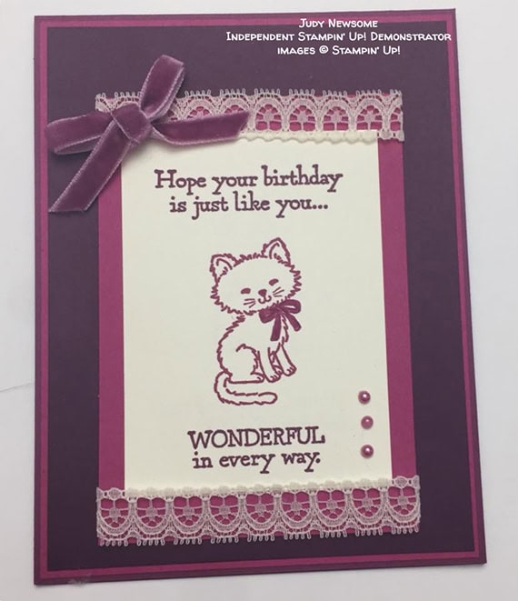 card made by Judy Newsome of the Candy Hearts team of Stampin' Up! Demonstrators #stampcandy