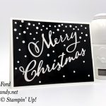 Stampin' Up! Black and White Merry Christmas Thinlit Dies handmade card by Candy Ford of Stamp Candy