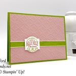 Stampin' Up! Christmas Traditions Punch Box Handmade Christmas card with Quilt Top Embossing Folder made by Candy Ford of Stamp Candy