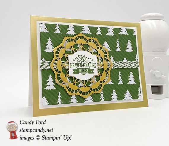 Stampin Up Christmas Traditions Punch Box foil edge cards and evelopes by Candy Ford of Stamp Candy
