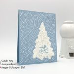 Christmas Staircase Thinlits Dies, Christmas Traditions Punch Box, and Subtles 6x6 Designer Series Paper, by Stampin' Up! #stampcandy
