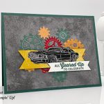 Geared Up Garage bundle, Classic Garage paper, male birthday card, Stampin' Up! #stampcandy