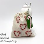 Candy Cane Season stamp set, Santa's Bags, Christmas Treat bag, Stampin' Up! #stampcandy