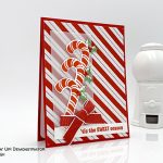 Christmas card made by Judy Newsome using the Candy Cane Season bundle and Santa's Workshop paper by Stampin' Up! #stampcandy