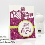 Birthday Cheer bundle, Detailed Birthday Edgelits Dies, Animal Expedition paper, Stampin' Up! #stampcandy
