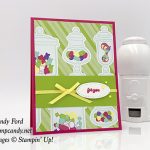 sweetest Thing stamp set, Jar of Sweets Framelits Dies, How Sweet It Is paper, Stitched Shapes Framelits Dies, Pineapple Punch ribbon, by Stampin' Up! #stampcandy