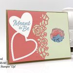 Forever Lovely Bundle and Be Mine Stitched Framelits Dies by Stampin' Up! shaker card made by Candy Ford #stampcandy