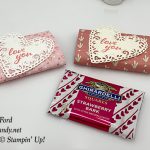 Forever Lovely stamp set, be Mine stitched Framelits Dies, All My Love paper, Needlepoint Nook paper, Stampin' Up! #stampcandy