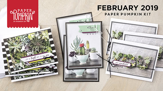 Paper Pumpkin February 2019 kit, Grown with Kindness, makes 9 cards, Stampin' Up! #stampcandy