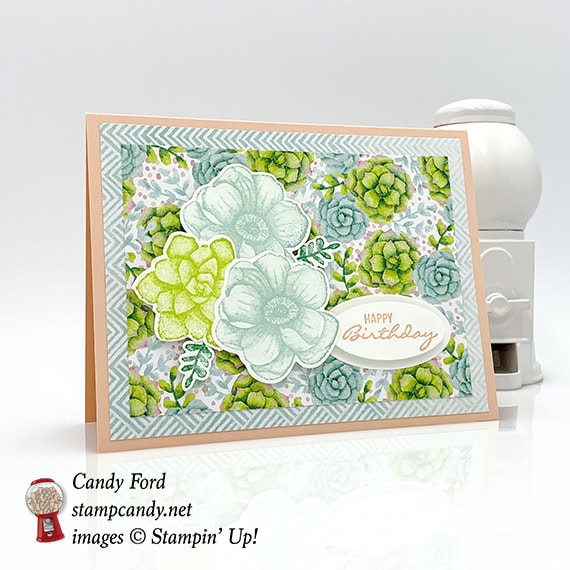 Painted Seasons stamp set, Four Seasons Framelits Dies, Stampin' Up! Sale-a-bration Coordination #stampcandy