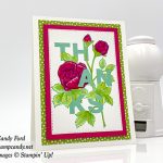 Stampin' Up! Floral Statement stamp set, thank you card for GDP177, made by Candy Ford #stampcandy