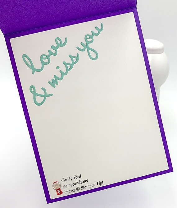 happy birthday card made by Candy for using Well Written Dies, How Sweet It Is paper, Jar of Sweets Framelits Dies, from Stampin' Up! #stampcandy