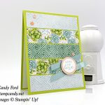 This card was made with new Second Release Sale-a-bration items available Feb 15 - Mar 31, 2019! All Adorned stamp set, Painted Season paper by Stampin' Up! #stampcandy