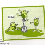 So Hoppy stamp set, Hop Around Framelits Die, and Dot to Dot embossing folder by Stampin' Up! Card made by Candy Ford #stampcandy