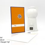 So Hoppy Together stamp set, Hop Along Framelits Dies, Narrow Note Card & Envelopes by Stampin' Up! Funny dragonfly card #stampcandy