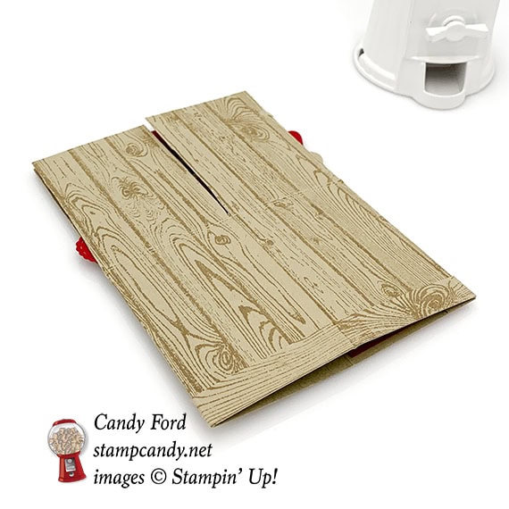 Valentine's Day card in a box made by Candy Ford using Meant to Be, Hardwood, and Forever Lovely stamp sets, and Be Mine Framelits Dies by Stampin' Up! #stampcandy