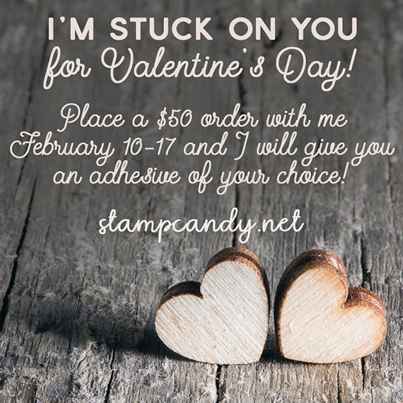 Free adhesive from #stampcandy one week only!