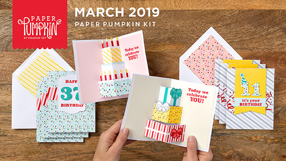 March 2019 Paper Pumpkin Kit, Popping Birthday