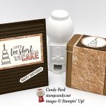 Amazing Life stamp set, Corrugated dynamic embossing folder, Copper Tin, from Stampin' Up! Birthday card and tin made by Candy Ford. #stampcandy