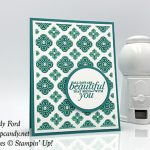 card made by Candy Ford using the Florentine Filigree stamp set, Florentine Thinlits Die, and Layering Circles Framelits Dies from Stampin' Up! #stampcandy