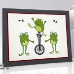 So Hoppy Together Sale-a-bration 2019 stamp set from Stampin' Up! Tada card made by Candy Ford using the Stamparatus mirror stamping technique. #stampcandy