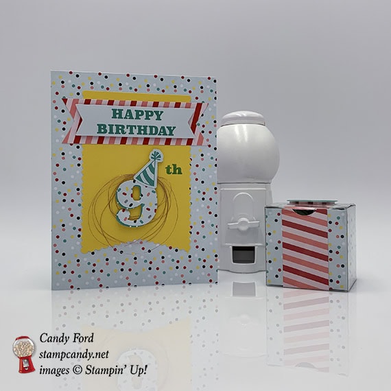 March 2019 Paper Pumpkin Kit, Popping Birthday, alternate projects by Candy Ford #stampcandy