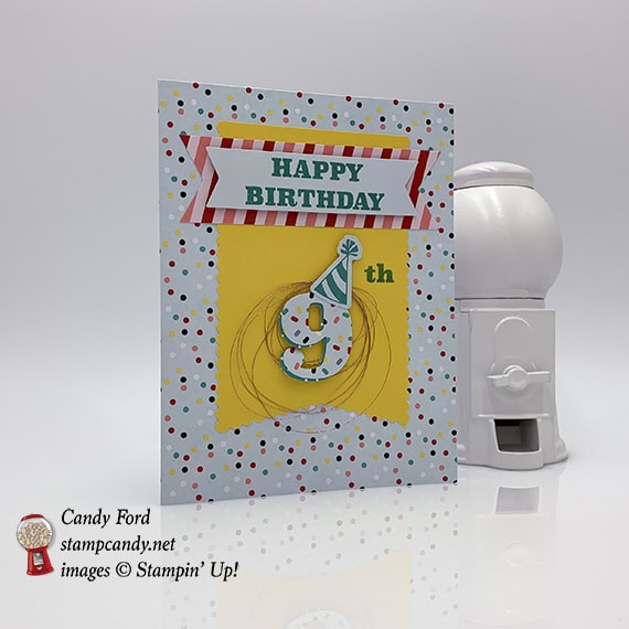 March 2019 Paper Pumpkin Kit, Popping Birthday, alternate projects by Candy Ford #stampcandy