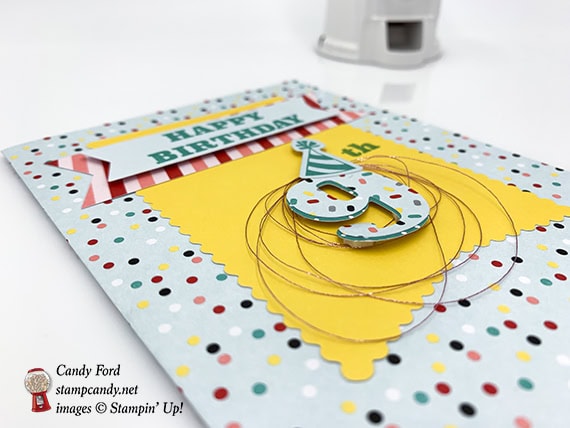 March 2019 Paper Pumpkin Kit, Popping Birthday, alternate projects by Candy Ford #stampcandy