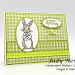 Stampin' Up! Fable Friends rabbit handmade card by Judy Newsome of Candy Hearts