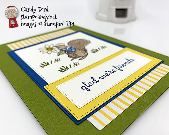 Stampin' Up! Fable Friends squirrel handmade card by Candy Ford of Stamp Candy