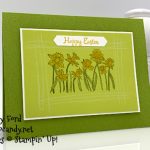 Stampin' Up! You're Inspiring handmade Happy Easter card featuring daffodils by Candy Ford of Stamp Candy