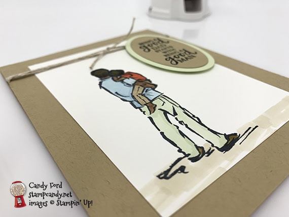 A Good Man stamp set from Stampin' Up!, card for dad made by Candy ford #stampcandy
