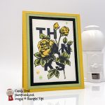 Thank you watercolor card made by Candy Ford using the Floral Statements stamp set and Rectangle Stitched Framelits Dies from Stampin' Up! #stampcandy