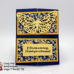 sending hugs gate fold card made with the Abstract Impressions stamp set, Springtime Impressions Thinlits Dies, and Garden Impressions Designer Series Paper from Stampin' Up! #stampcandy