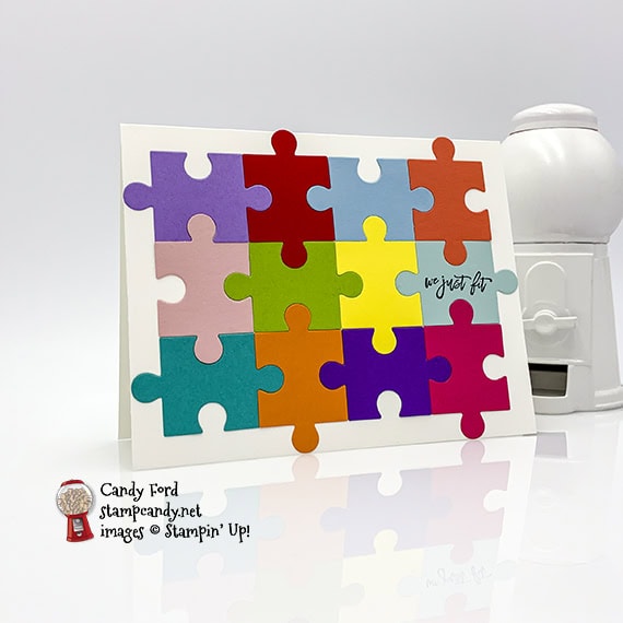 card made with the Love You to Pieces bundle from Stampin' Up! #stampcandy