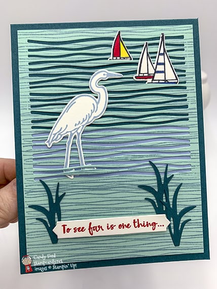 Stampin' Up! Lily Pad Lake handmade card made by Candy Ford of Stamp Candy