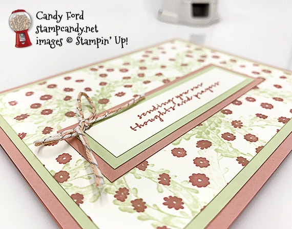 sympathy encouragement card, Wishing You Well stamp set from Stampin Up! #stampcandy