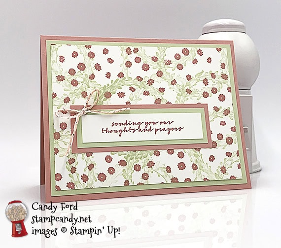 sympathy encouragement card, Wishing You Well stamp set from Stampin Up! #stampcandy